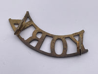 Original Brass Shoulder Title, York