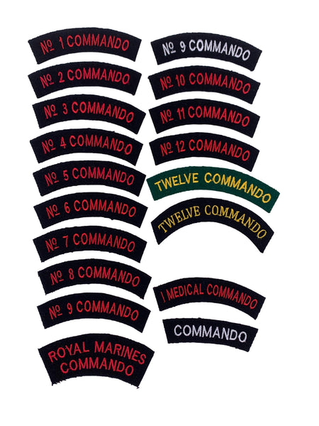 Army Commandos and Royal Marines Shoulder Titles