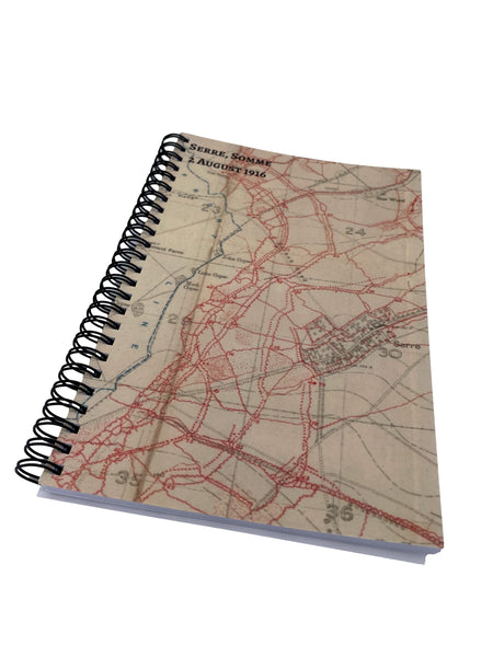 Trench Map Notebook, Serre, 2nd August 1916, A5, 80 Pages