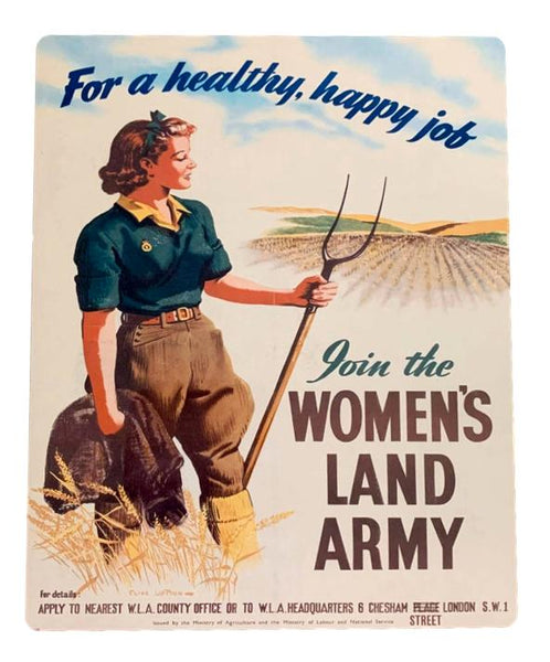 Join The Women's Land Army Metal Sign, 150 x 200mm