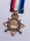 Original World War One 1914/15 Star, Cpl Bennett, Royal Engineers, MM and Croix de Guerre Winner, Died