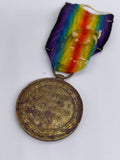 Original World War One Victory Medal, Pte Hearn, Hampshire Regt, Died