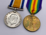 Original World War One Medal Pair, Gnr Scott, Royal Artillery
