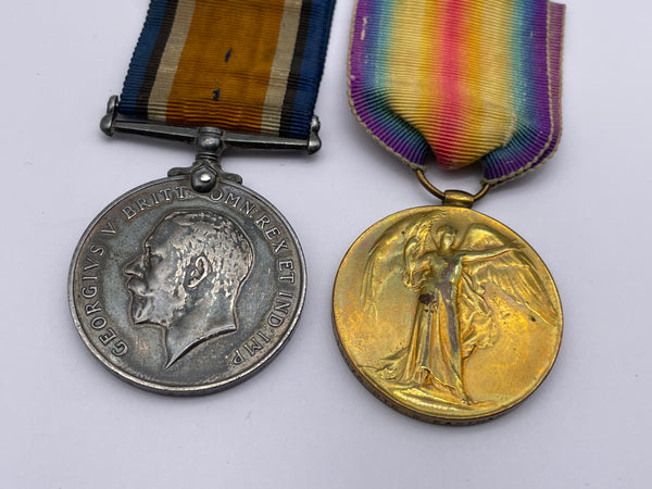 Original World War One Medal Pair, Eastham, Royal Marine Light Infantry