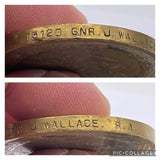 Original World War One Victory Medal, Gnr Wallace, Royal Artillery