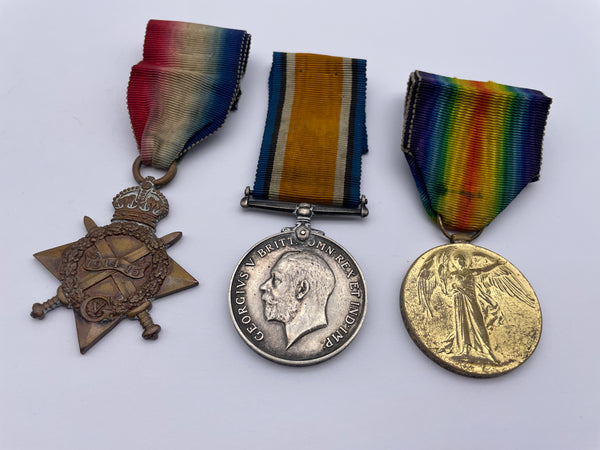Original World War One Medal Trio, Pte Bustard, Royal Inniskilling Fusiliers