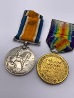 Original World War One Medal Pair, Spr Scurfield, Royal Engineers