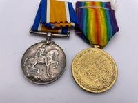 Original World War One Medal Pair, Dvr Hoy, Royal Artillery