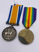 Original World War One Medal Pair, Pte Jennings, Wiltshire Regiment