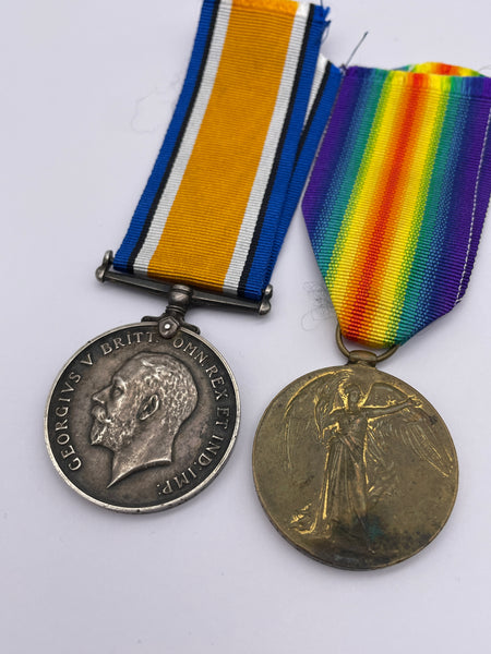 Original World War One Medal Pair, Pte Jennings, Wiltshire Regiment