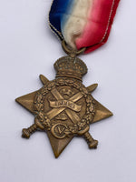 Original World War One 1914 Mons Star, Spr Rogers, Royal Engineers, DCM Winner