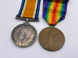 Original World War One Medal Pair, Pte Hazelton, Suffolk Regiment