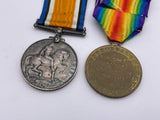 Original World War One Medal Pair, Pte Hazelton, Suffolk Regiment