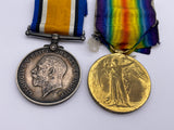 Original World War One Medal Pair, Pte Evans, Suffolk Regiment