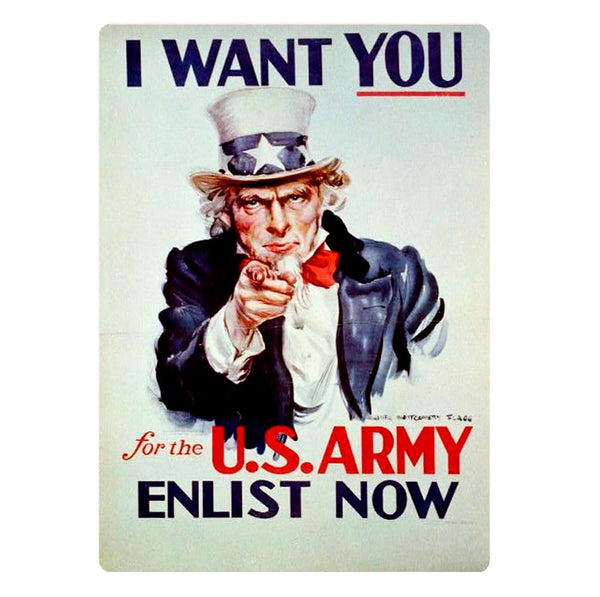 I Want You For the U.S. Army Metal Sign, 150 x 200mm