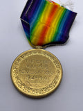 Original World War One Victory Medal, Dvr. Bushell, Royal Artillery