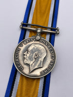 Original World War One British War Medal, Pte Carr, Yorkshire Regiment