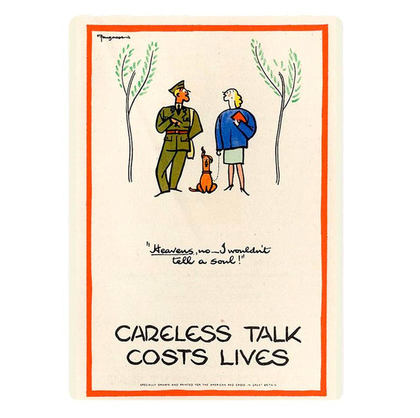Careless Talk Costs Lives Metal Sign, 150 x 200mm