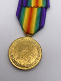 Original World War One Victory Medal, Pte Birmingham, Northumberland Fus., Wounded