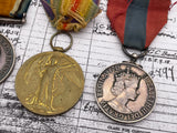 Original World War One Trio, Imperial Service Medal, O'Connell, Royal Navy