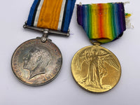 Original World War One Medal Pair, Pte Casey, Suffolk Regiment