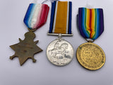 Original World War One Medal Trio, Dvr Fowles, Royal Field Artillery