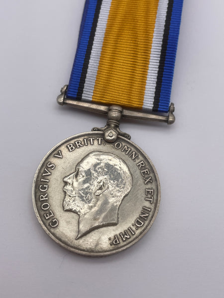 Original World War One British War Medal, Pte Burrows, West Yorkshire Regiment