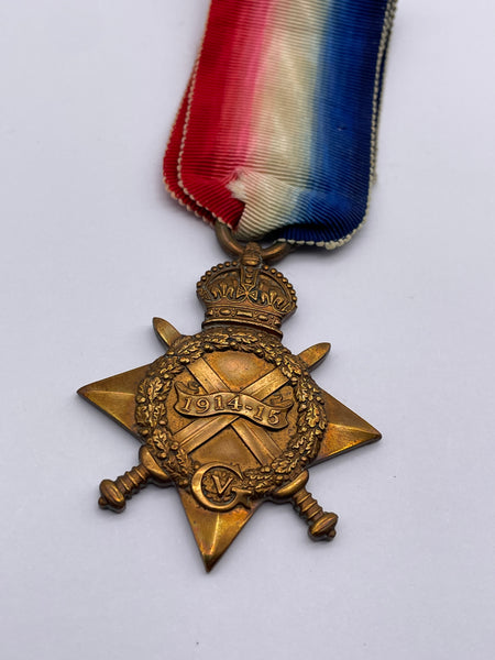 Original World War One 1914/15 Star, Pte Steward, Suffolk R., Killed in Action, Battle of the Somme