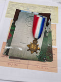 Original World War One 1914 Mons Star, Pte Coldrick, Gloucestershire Regiment, Died of Wounds