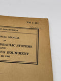 Original World War Two American Army Technical Manual, TM 1-411, Aircraft Hydraulics