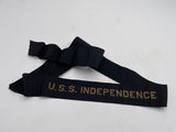 Original World War Two Era American U.S. Navy Cap Tally, U.S.S. Independence