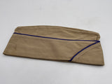 Original American Tan Garrison Cap, Army Air Corps Piping, c. Size 7