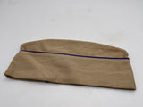 Original American Tan Garrison Cap, Army Air Corps Piping, c. Size 7