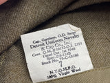 Original American OD Wool Garrison Cap, Unpiped, Size 7