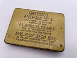 Original World War Two Era Ointment Anti-Gas No. 2 Tin and Contents