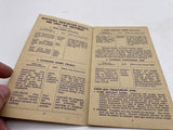 Original World War Two British Pamphlet, "Chart of War Gases"