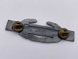 Original American Combat Infantryman Badge, Clutch Back, 1/20 Silver Filled