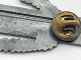Original American Combat Infantryman Badge, Clutch Back, 1/20 Silver Filled