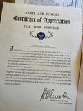 Original World War Two Paperwork Group, 8th Air Force, 401st Bomb Group