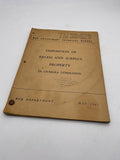 Original 1940s American Technical Manual, TM38-320, Disposition of Excess and Surplus Property