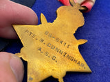 Original World War One Trio, 1887 Jubilee Medal, Police Interest, Pte Cunningham
