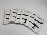 Original World War Two Era Aircraft Identification Cards, Large Stack