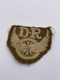 Original British "DR" Dispatch Rider Patch