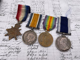 Original World War One Trio, Royal Navy Long Service, Alfred Sparks