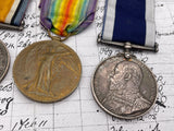 Original World War One Trio, Royal Navy Long Service, Alfred Sparks