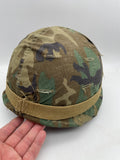 Original Rear Seam American M1 Helmet with Liner