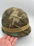 Original Rear Seam American M1 Helmet with Liner