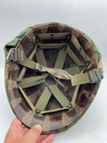 Original Rear Seam American M1 Helmet with Liner