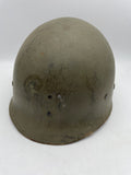 Original Rear Seam American M1 Helmet with Liner
