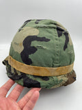 Original Korean War Rear Seam American M1 Helmet with Cover